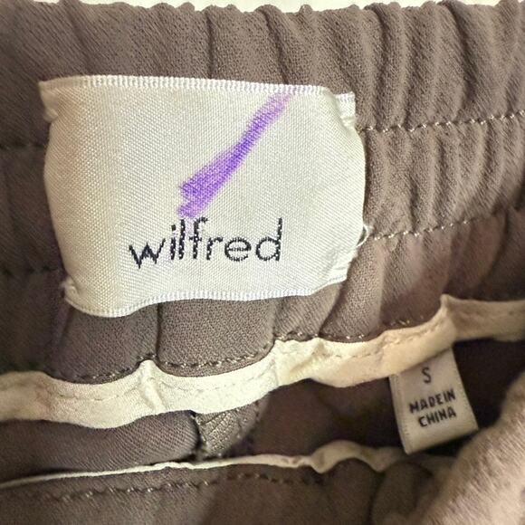 Aritzia WILFRED Buffon Crepe Jogger Pants Women‎ S Brown - Picture 3 of 6